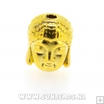 Metalen kraal buddha (goud)