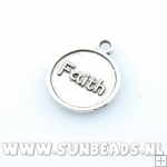 Metalen tussenstuk Faith 28mm (zilver)