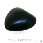 Turquoise kraal hartje 20mm (zwart)