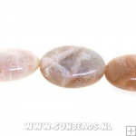 Halfedelsteen Sunstone ovaal plat 20 x 15mm