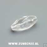 Facet kraal ovaal 30x13mm (crystal)