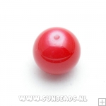 Glaskraal uni 14mm (rood)