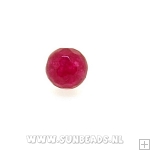 Halfedelsteen rond 6mm facet (ruby)