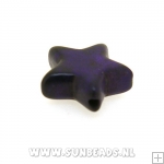 Turquoise kraal ster 14mm (paars)