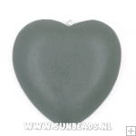 Houten hanger hart 50mm (legergroen)