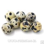 Halfedelsteen rond 8mm (dalmatier jasper)