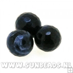 Halfedelsteen rond 10mm facet (blue goldstone)