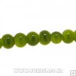 Glaskraal rond 4mm (legergroen)