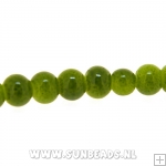 Glaskraal rond 4mm (legergroen)