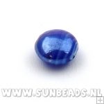 Glaskraal swirl rond plat (donkerblauw)