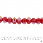 Facetkraal donut 3x2mm (rood AB)