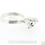 Metalen ring tbv kraal (goud)