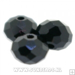 Facet kraal donut 8x6mm (zwart)