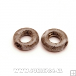 Keramiek kraal ring (grijs)