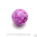 Halfedelsteen rond 9mm (roze)