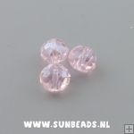 Facet kraal donut 10x6mm (roze)