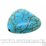 Turquoise kraal hartje 20mm (turquoise)