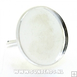 Metalen ring met bakje (zilver)