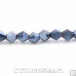 Facet kraal rond 4mm (zwart AB)