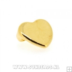 Metalen leerschuiver hartje tbv 10mm leer Metalen leerschuiver hartje tbv 10mm leer