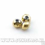 Facet kraal donut 10x6mm (goud)