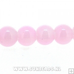 Glaskraal rond 8mm (lichtroze)