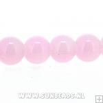 Glaskraal rond 6mm (lichtroze)