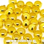 Knijpkralen 3.0mm goud