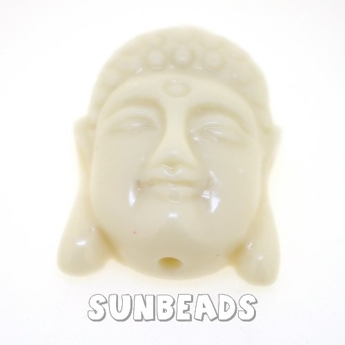 Resin kraal buddha 35mm (beige) - Klik op de afbeelding om het venster te sluiten