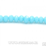 Facetkraal donut 3x2mm (turquoise)