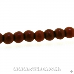 Turquoise kraal rond 2mm (bruin)