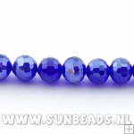 Facet kraal rond 8mm (donkerblauw)