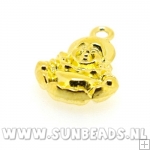 Metalen bedel buddha (goud)