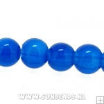 Glaskraal rond 6mm (blauw)