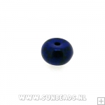 Turquoise kraal donut (donkerblauw)