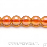 Glaskraal luster 8mm oranje