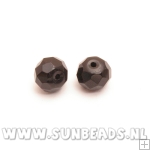 Facet kraal donut 10x6mm (zwart)