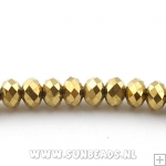 Facet kraal donut 8x6mm (goud)