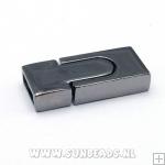 Magneetslot 28x12mm tbv plat leer 10mm (black plated)