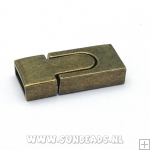 Magneetslot 28x12mm tbv plat leer 10mm (oudgoud)