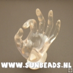 Ringdisplay, hand, transparant, plexiglas