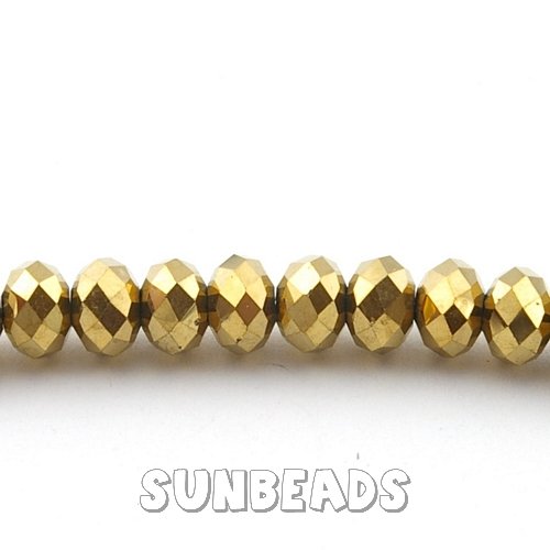 Facet kraal donut 8x6mm (goud) - Klik op de afbeelding om het venster te sluiten