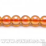 Glaskraal luster 8mm oranje