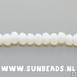 Facetkraal donut 3x2mm (wit)