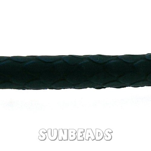 Pu leer stitched cord 5mm 3 mtr (donkerblauw snake) - Klik op de afbeelding om het venster te sluiten