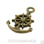 Metalen bedel anker (oudgoud)