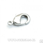 Karabijnslot 16mm zilver