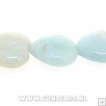 Halfedelsteen Amazonite hart plat 18mm