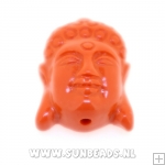 Resin kraal buddha 24mm (koraal)