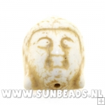 Turquoise kraal buddha 30mm (beige)